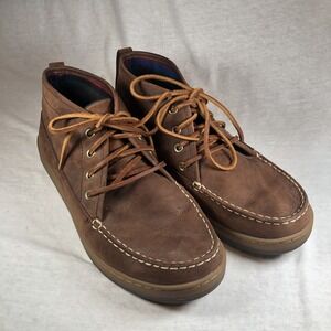 LL BEAN Mens Boots Campside Ranger Leather Flannel Chukka 10.5  l.l. bean